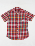 FRANKLIN&MARSHALL ELLS CHECK SS SHIRT レッド