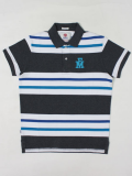 FRANKLIN&MARSHALL BORDER PIQUET POLO グレー