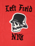 LEFT FIELD LF FLOCK SS TEE レッド