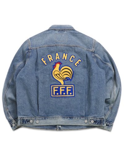 画像1: 【送料無料】LEVI'S FRANCE FOOTBALL TYPE II JACKET DARK WASH