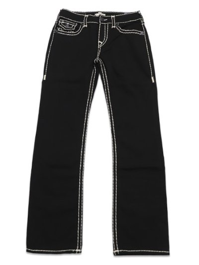 画像2: 【送料無料】TRUE RELIGION BILLY SUPER T FLAP BOOTCUT JEAN 34" BODY RINSE BLACK