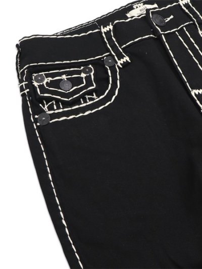画像3: 【送料無料】TRUE RELIGION BILLY SUPER T FLAP BOOTCUT JEAN 34" BODY RINSE BLACK