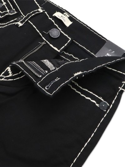 画像4: 【送料無料】TRUE RELIGION BILLY SUPER T FLAP BOOTCUT JEAN 34" BODY RINSE BLACK