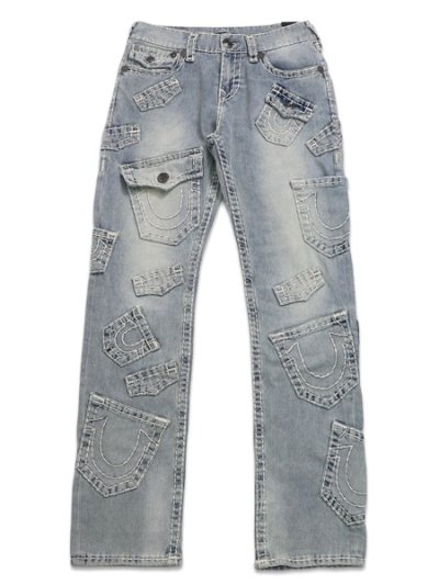 画像2: 【送料無料】TRUE RELIGION RICKY SUPER T MULTI-POCKET STRAIGHT 34" GRENDAL LIGHT WASH