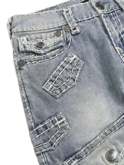 画像3: 【送料無料】TRUE RELIGION RICKY SUPER T MULTI-POCKET STRAIGHT 34" GRENDAL LIGHT WASH