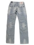 【送料無料】TRUE RELIGION RICKY SUPER T MULTI-POCKET STRAIGHT 34" GRENDAL LIGHT WASH