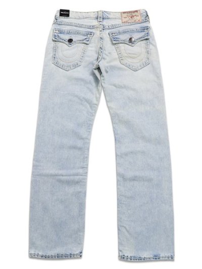 画像1: 【送料無料】TRUE RELIGION RICKY ROPE STITCH FLAP STRAIGHT 34" COASTLINE ASH LTW