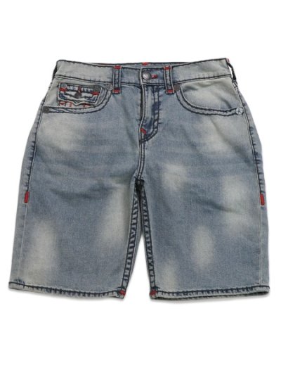 画像2: 【送料無料】TRUE RELIGION BOBBY SUPER T BAGGY SHORT LIGHTING MEDIUM WASH