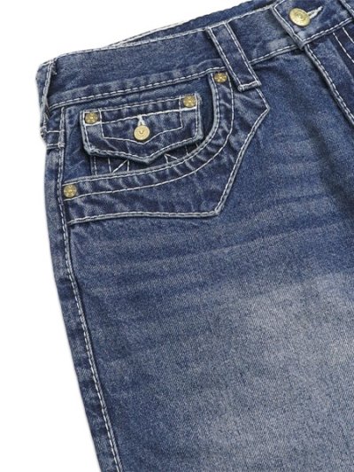 画像3: 【送料無料】TRUE RELIGION BOBBY BIG T FLAP BAGGY SHORT SHATTERED DK INDIGO W