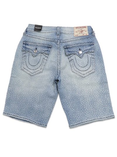 画像1: 【送料無料】TRUE RELIGION BOBBY FLAP SHORT SN CRYSTAL LIGHT SEA FOAM WASH