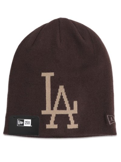 画像1: NEW ERA BASIC BEANIE DODGERS BURNT WOOD