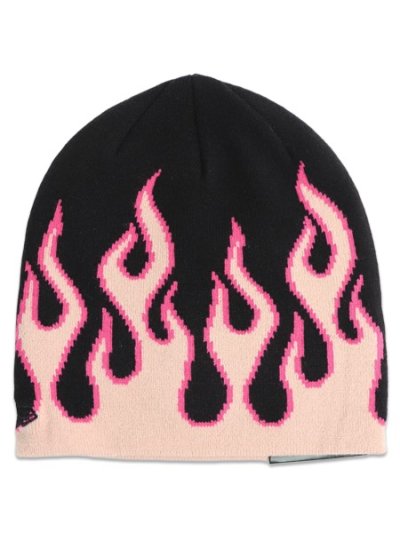 画像2: NEW ERA BASIC BEANIE FLAME BLACK/PINK