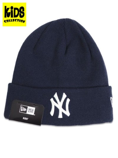 画像1: 【KIDS】NEW ERA YOUTH BASIC CUFF KNIT YANKEES NAVY