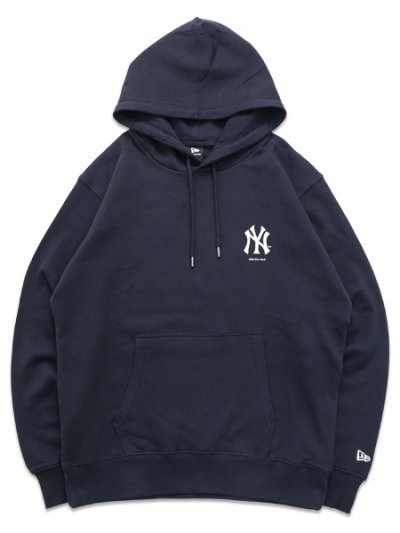 画像1: 【送料無料】NEW ERA BRONX BOMBERS PIZZA PULLOVER HOODIE YANKEES NAVY