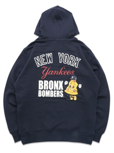 画像2: 【送料無料】NEW ERA BRONX BOMBERS PIZZA PULLOVER HOODIE YANKEES NAVY