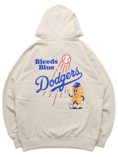 画像2: 【送料無料】NEW ERA BLEEDS BLUE HOT DOG PULLOVER HOODIE DODGERS STONE