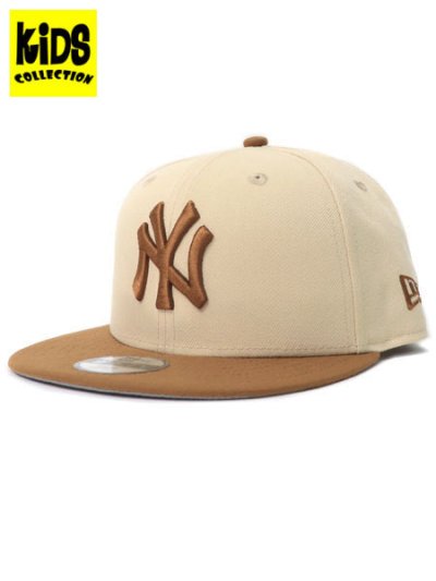 画像1: 【KIDS】NEW ERA YOUTH 9FIFTY GORO YANKEES OAT MILK/TIRAMISU