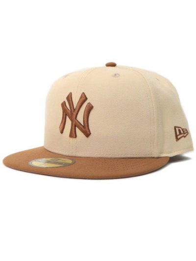 画像1: NEW ERA 59FIFTY GORO YANKEES OAT MILK/TIRAMISU