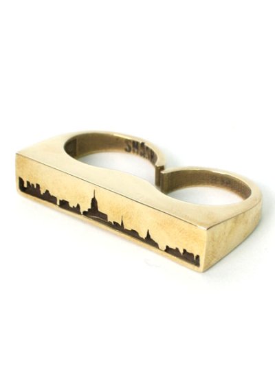 画像2: 【SALE】SNASH JEWELRY DOUBLE FINGER NYC SKYLINE