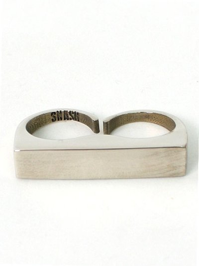 画像1: 【SALE】SNASH JEWELRY DOUBLE FINGER SOLID BAR