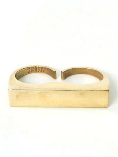 画像1: 【SALE】SNASH JEWELRY DOUBLE FINGER SOLID BAR