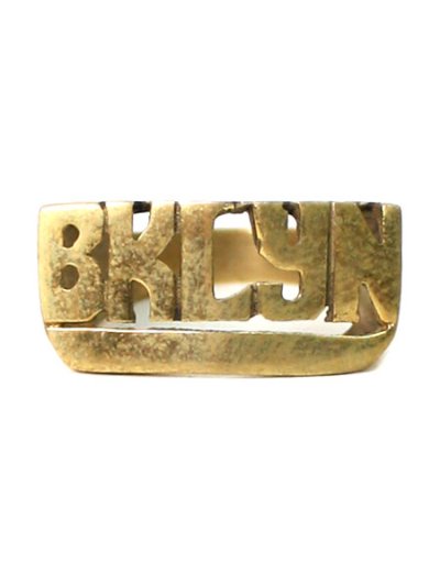 画像1: 【SALE】GROUNDSCORE NYC BKLYN RING-GOLD