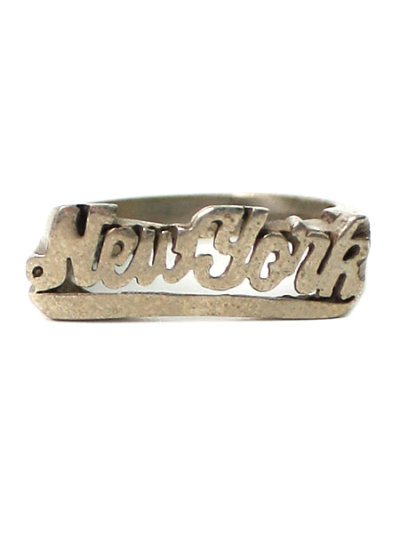 画像1: 【MEGA SALE】GROUNDSCORE NYC NEW YORK SMALL RING-SILVER