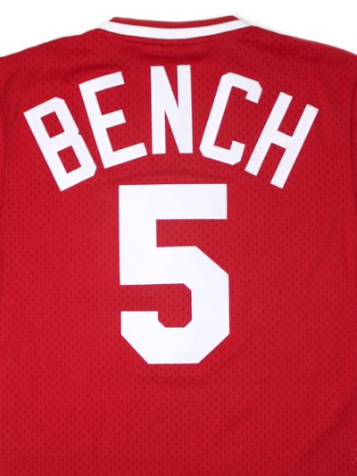 画像5: 【送料無料】MITCHELL & NESS AUTHENTIC MESH BP-JOHNNY BENCH #5 REDS