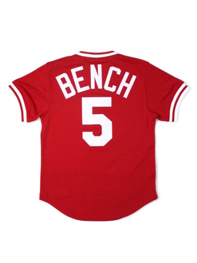 画像2: 【送料無料】MITCHELL & NESS AUTHENTIC MESH BP-JOHNNY BENCH #5 REDS