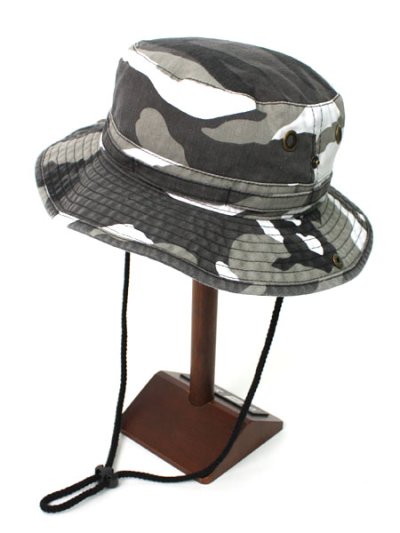 画像1: NEW HATTAN COTTON SAFARI HAT-CITY CAMO