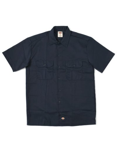 画像1: DICKIES S/S WORK SHIRT-DARK NAVY