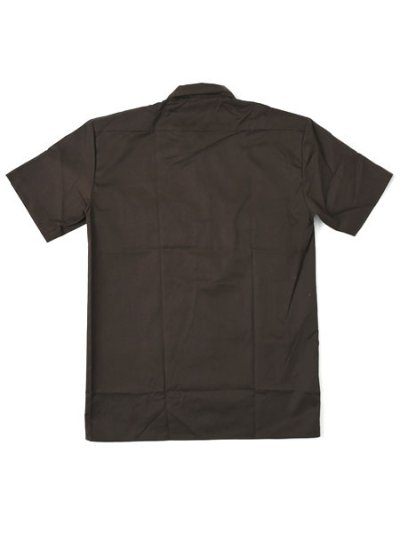 画像2: DICKIES S/S WORK SHIRT-DARK BROWN