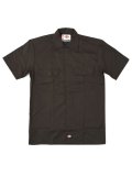 DICKIES S/S WORK SHIRT-DARK BROWN