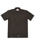 DICKIES S/S WORK SHIRT-DARK BROWN