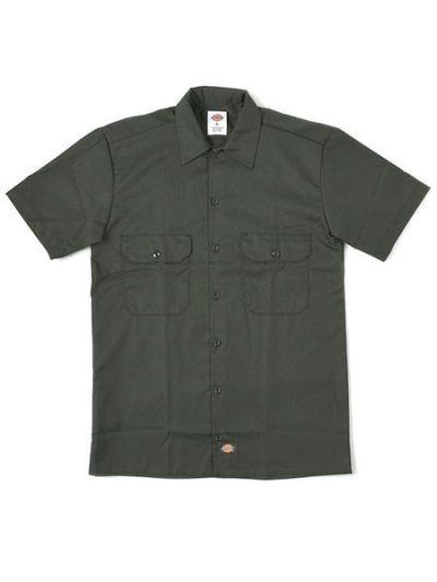 画像1: DICKIES S/S WORK SHIRT-OLIVE