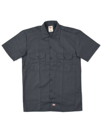 画像1: DICKIES S/S WORK SHIRT-CHARCOAL