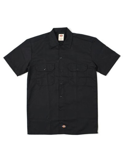 画像1: DICKIES S/S WORK SHIRT-BLACK