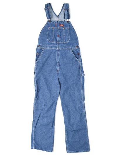 画像1: DICKIES STONEWASHED INDIGO BIB OVERALL