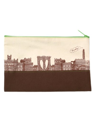 画像2: FISHS EDDY BROOKLYN ZIPPERED POUCH CANVAS