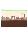 FISHS EDDY BROOKLYN ZIPPERED POUCH CANVAS