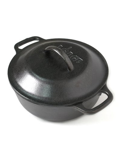 画像1: LODGE 2 QUART CAST IRON SERVING POT