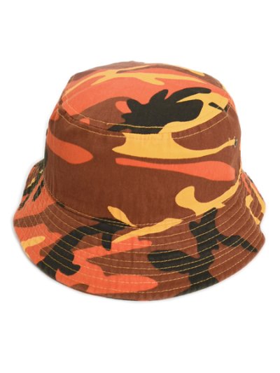 画像1: NEW HATTAN COTTON HAT ORANGE CAMO