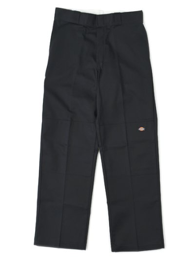 画像1: DICKIES DOUBLE KNEE WORK PANTS-BLACK