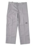 DICKIES DOUBLE KNEE WORK PANTS-SILVER