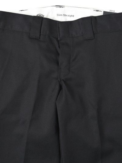画像3: DICKIES FLAT FRONT SLIM WORK PANTS-BLACK