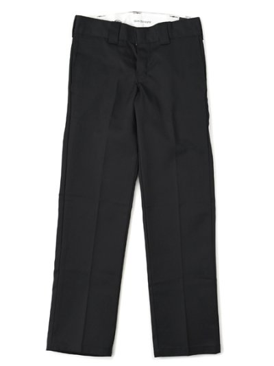 画像1: DICKIES FLAT FRONT SLIM WORK PANTS-BLACK