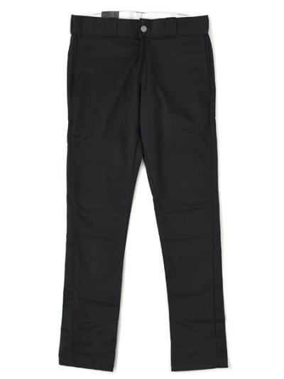 画像1: DICKIES SKINNY TWILL WORK PANT-BLACK