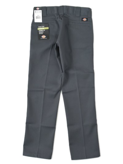 画像2: DICKIES FLAT FRONT SLIM WORK PANTS-CHARCOAL