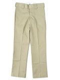 DICKIES FLAT FRONT SLIM WORK PANTS-MILITARY KHAKI