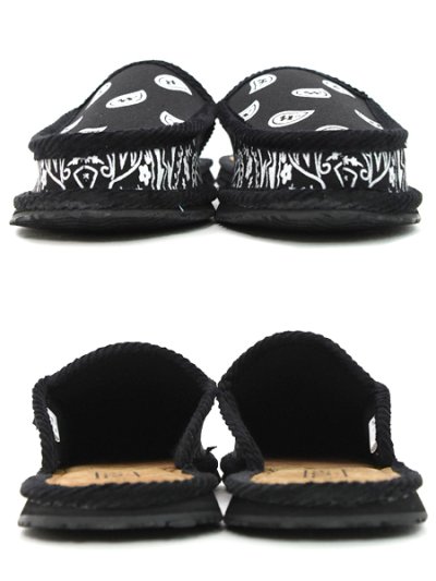 画像4: TROOPER AMERICA OPEN HEEL SLIPPERS BANDANA BLACK/WHITE